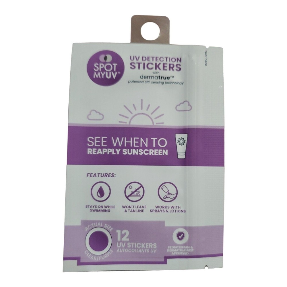UV detection stickers Spot myUV with dermatrue (12 stickers)